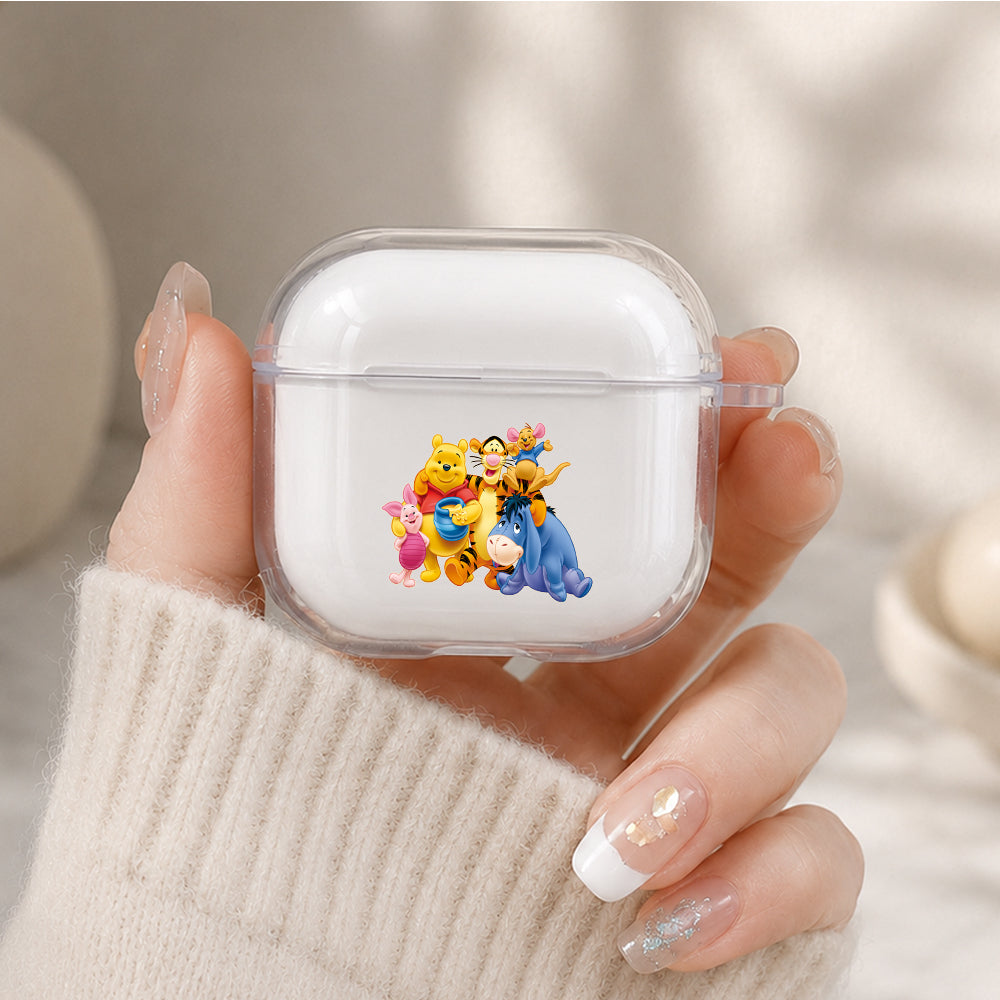 Winnie the Pooh Friends Protective Apple Airpods 4 Clear Case - Durable Clear Protection