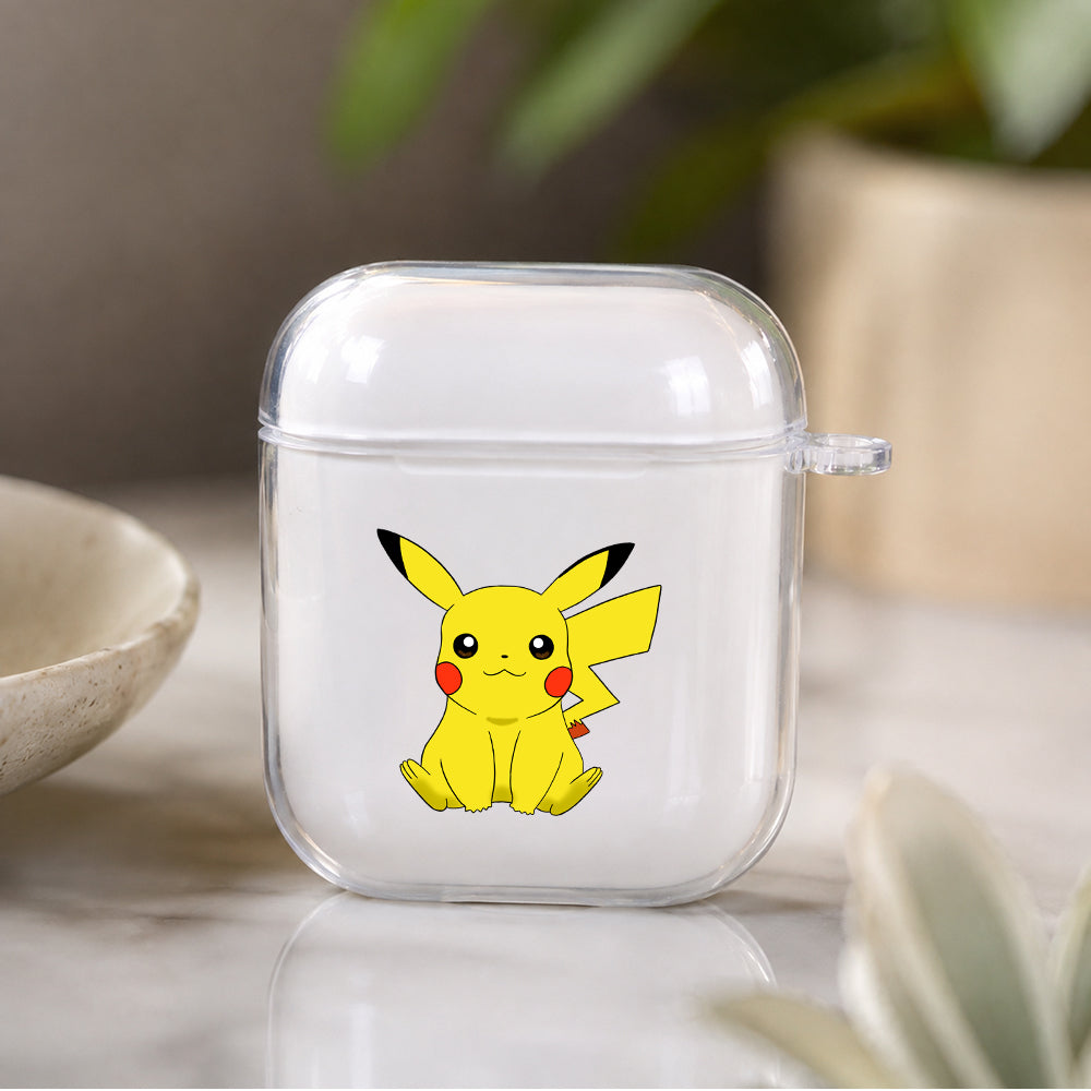 Pikachu Electric Pokemon Protective Clear Case Cover For Apple Airpods | Soft Silicone AirPods 1 / 2 Case | Protective Cover