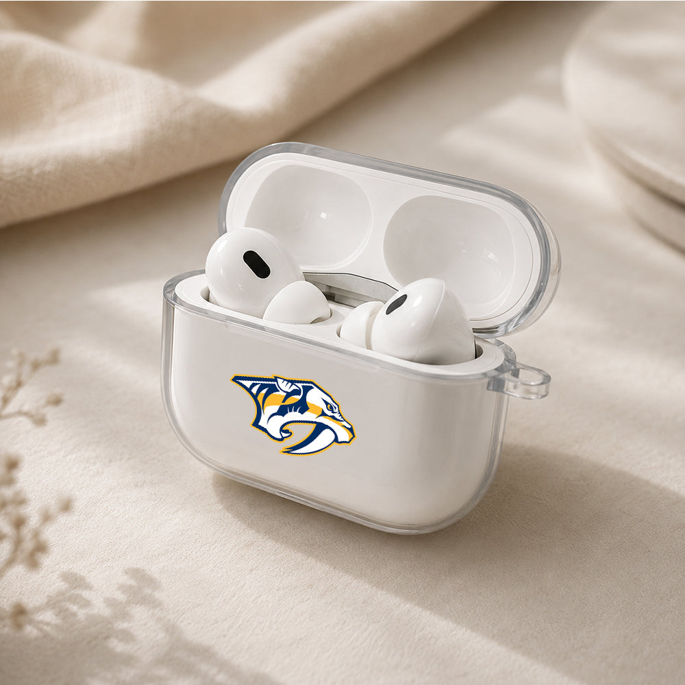NHL Nashville Predators Symbol Protective Apple AirPods Pro 3 Clear Case | Shockproof Cover