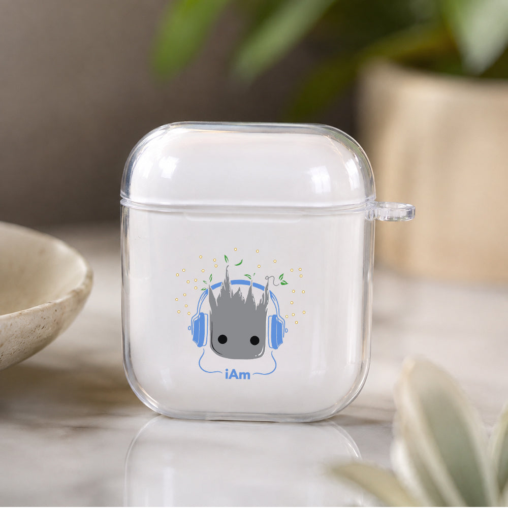 Groot Music Code Protective Clear Case Cover For Apple Airpods | Soft Silicone AirPods 1 / 2 Case | Protective Cover