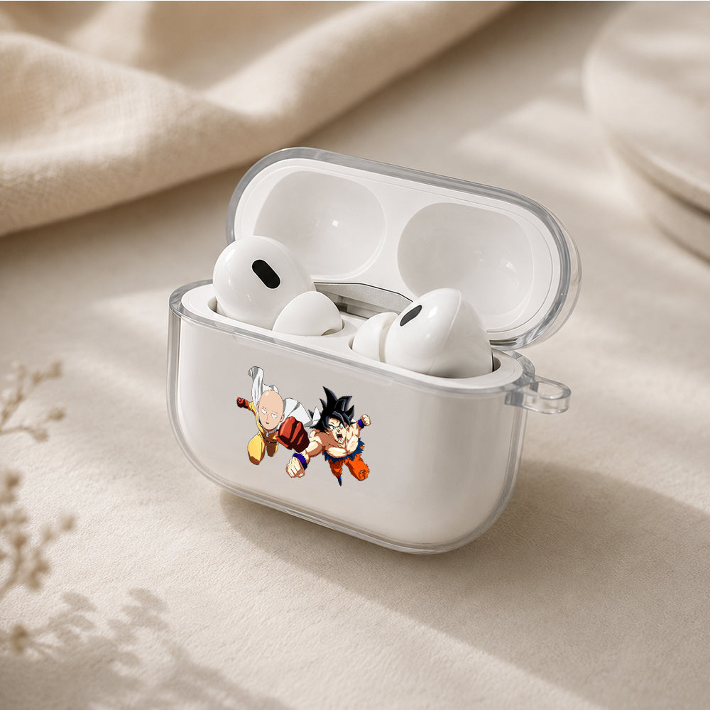 Saitama VS Goku Protective Apple AirPods Pro 3 Clear Case | Shockproof Cover