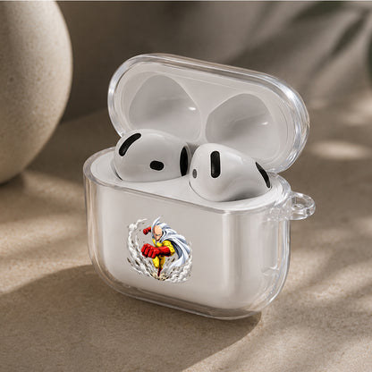 Saitama Ultimate One Punch Protective Apple Airpods 4 Clear Case - Durable Clear Protection