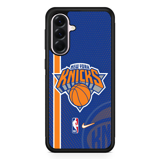 NBA New York Knicks Blue Nike Samsung Galaxy A56 Case | Samsung Galaxy A56 Protective Rubber Case