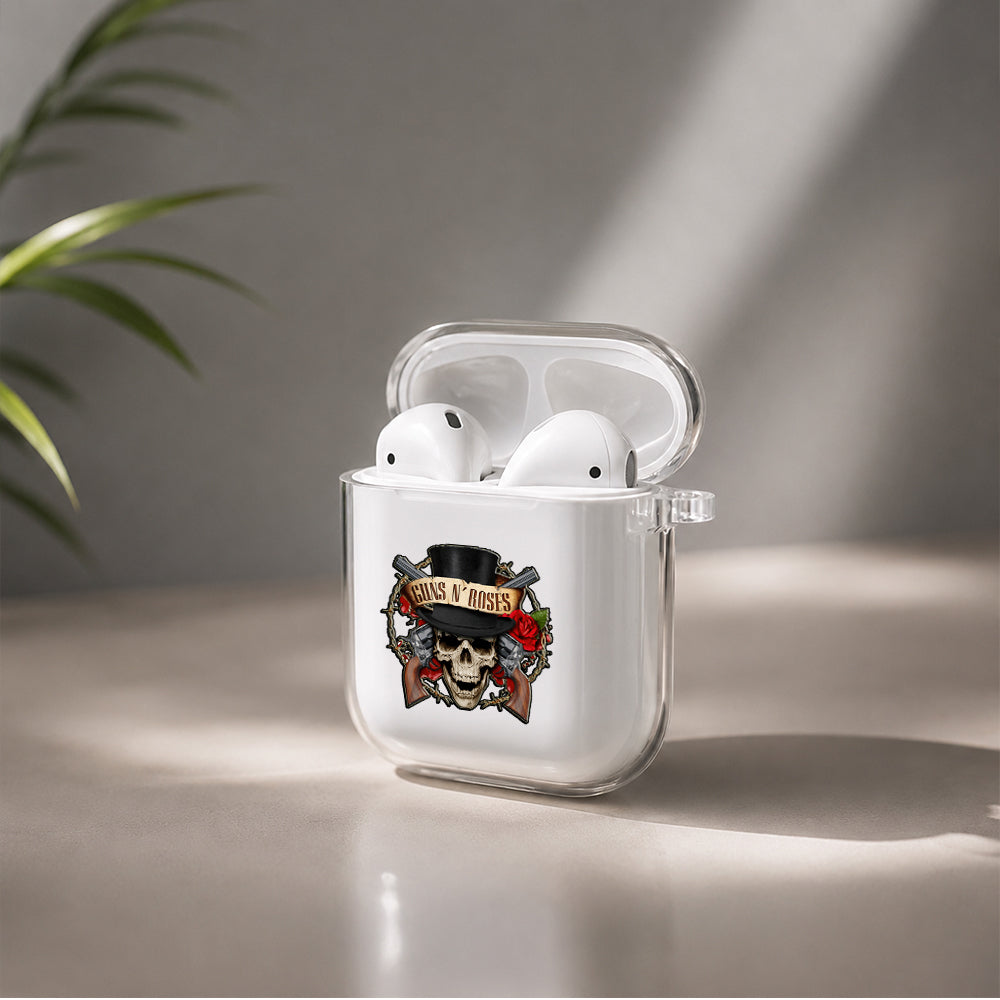 The Legend Guns N' Roses Protective Clear Case Cover For Apple Airpods | Soft Silicone AirPods 1 / 2 Case | Protective Cover