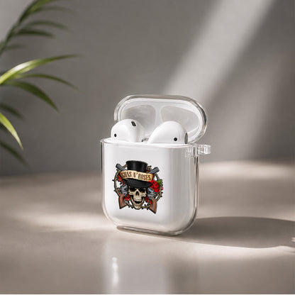 The Legend Guns N' Roses Protective Clear Case Cover For Apple Airpods | Soft Silicone AirPods 1 / 2 Case | Protective Cover