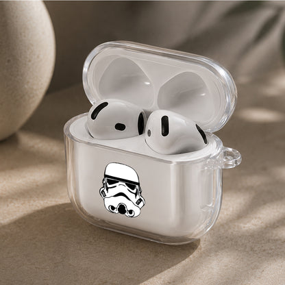 Star Wars Stormtrooper Face Protective Apple Airpods 4 Clear Case - Durable Clear Protection