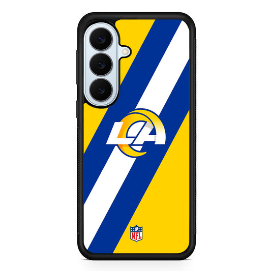 NFL Los Angeles Rams Stripe Samsung Galaxy S26 Plus Case | Slim Protective Rubber Cover