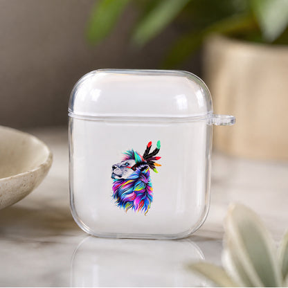 Lion Head Art Painting Protective Clear Case Cover For Apple Airpods | Soft Silicone AirPods 1 / 2 Case | Protective Cover