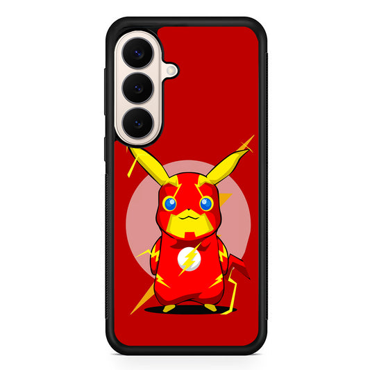 Pikachu in The Flash's Costume Samsung Galaxy S26 Case | Durable Protective Rubber Cover