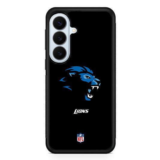 NFL Detroit Lions Black Samsung Galaxy S26 Plus Case | Slim Protective Rubber Cover