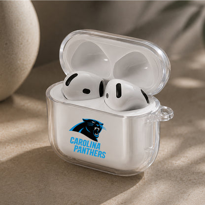 NFL Carolina Panthers Logo Protective Apple Airpods 4 Clear Case - Durable Clear Protection