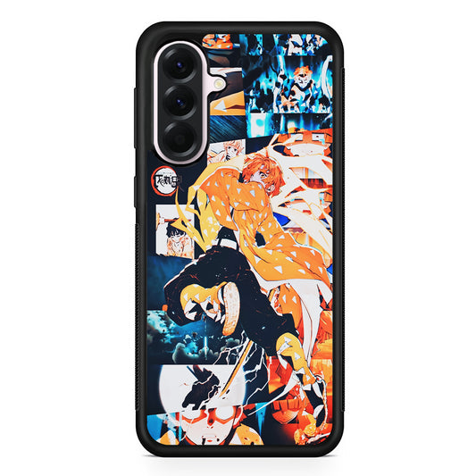 Demon Slayer Zenitsu Aesthetic Samsung Galaxy A56 Case | Samsung Galaxy A56 Protective Rubber Case