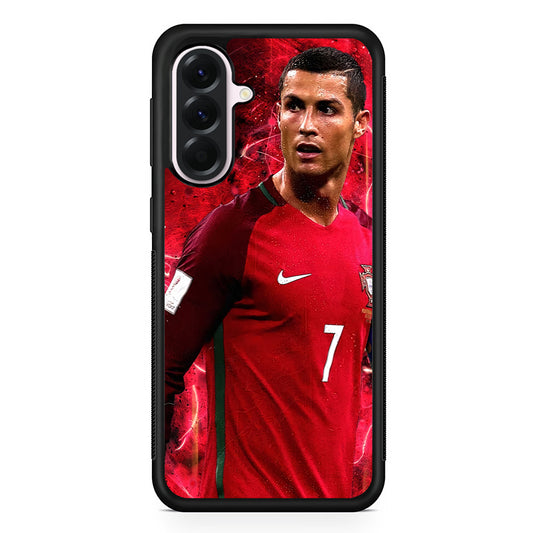 Cristiano Ronaldo Red Aesthetic Samsung Galaxy A56 Case | Samsung Galaxy A56 Protective Rubber Case