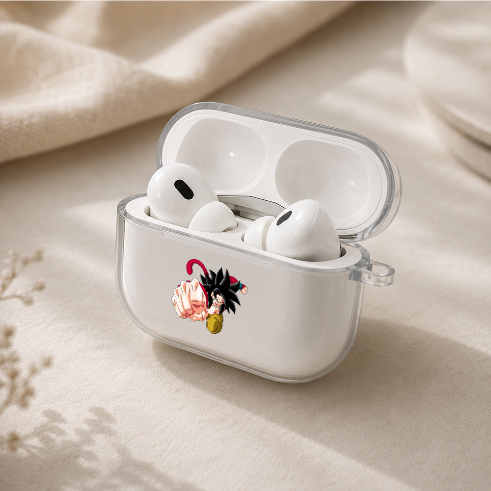 Dragon Ball SS4 Goku Fist Protective Apple AirPods Pro 3 Clear Case | Shockproof Cover