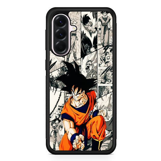 Goku Comic Collage Samsung Galaxy A56 Case | Samsung Galaxy A56 Protective Rubber Case