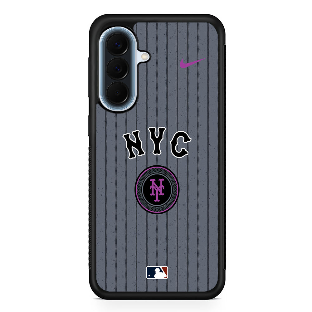 MLB New York Mets Gray Nike Samsung Galaxy A57 Case | Slim Samsung Galaxy A57 Protective Case