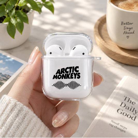 Arctic Monkeys Soundwave Protective Clear Case Cover For Apple Airpods | Soft Silicone AirPods 1 / 2 Case | Protective Cover