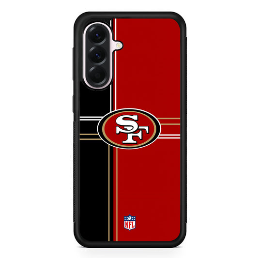 NFL San Francisco 49ers Red Black Samsung Galaxy A56 Case | Samsung Galaxy A56 Protective Rubber Case