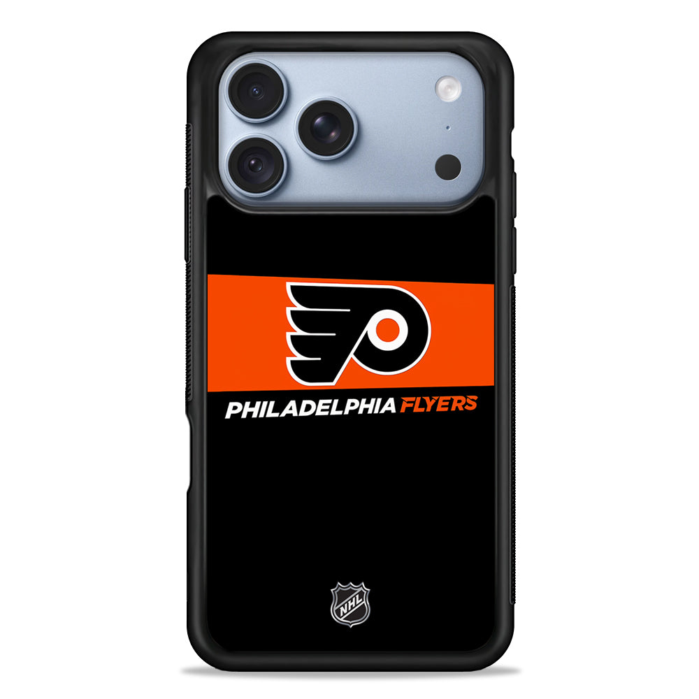 NHL Philadelphia Flyers Black iPhone 18 Pro Case - iPhone 18 Pro Silicone Case