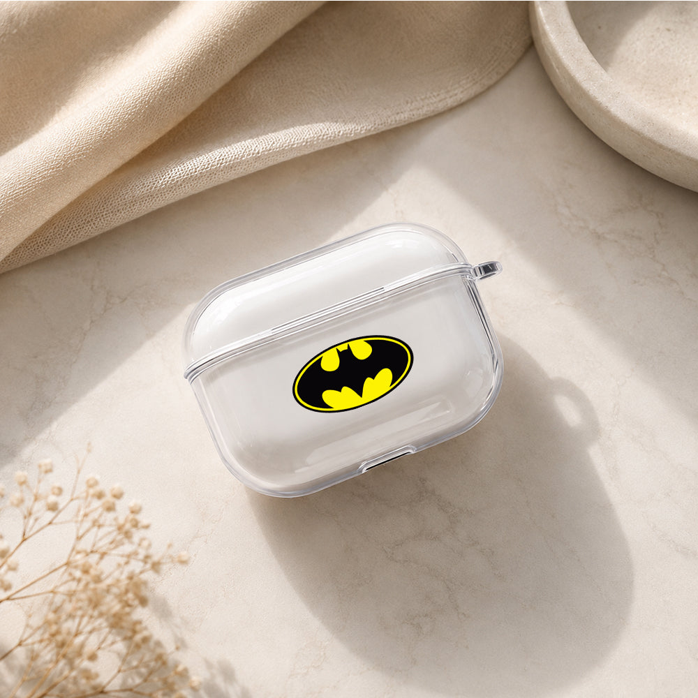 Batman Iconic Emblem Protective Apple AirPods Pro 3 Clear Case | Shockproof Cover