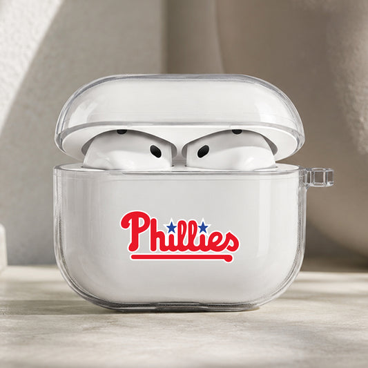 MLB Philadelphia Phillies Symbol Protective Apple AirPods Pro 3 Clear Case | Shockproof Cover