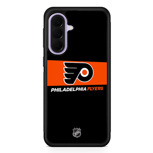 NHL Philadelphia Flyers Black Samsung Galaxy A37 Case | Samsung Galaxy A37 Rubber Protective Case