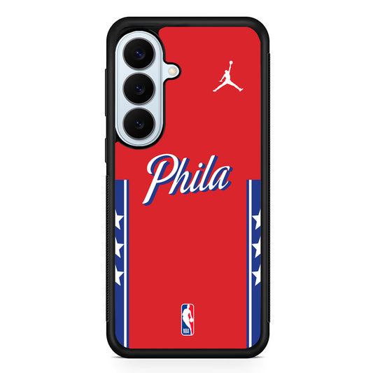 NBA Philadelphia 76ers Red Jordan Samsung Galaxy S26 Plus Case | Lightweight Protective Phone Cover