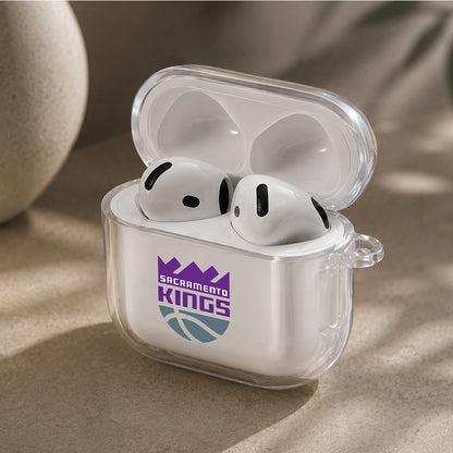 NBA Sacramento Kings Logo Protective Apple Airpods 4 Clear Case - Durable Clear Protection