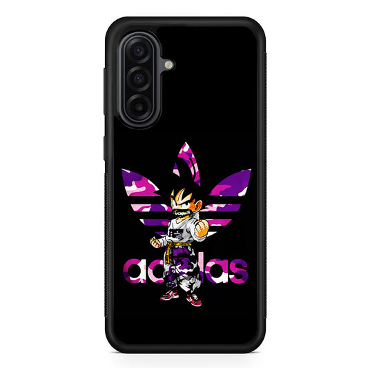 Adidas Purple Camo Son Goku Samsung Galaxy A17 Case | Durable Rubber Samsung Galaxy A17 Phone Case