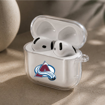 NHL Colorado Avalanche Logo Protective Apple Airpods 4 Clear Case - Durable Clear Protection