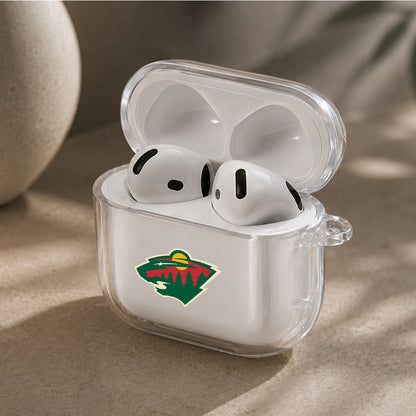 NHL Minnesota Wild Logo Protective Apple Airpods 4 Clear Case - Durable Clear Protection