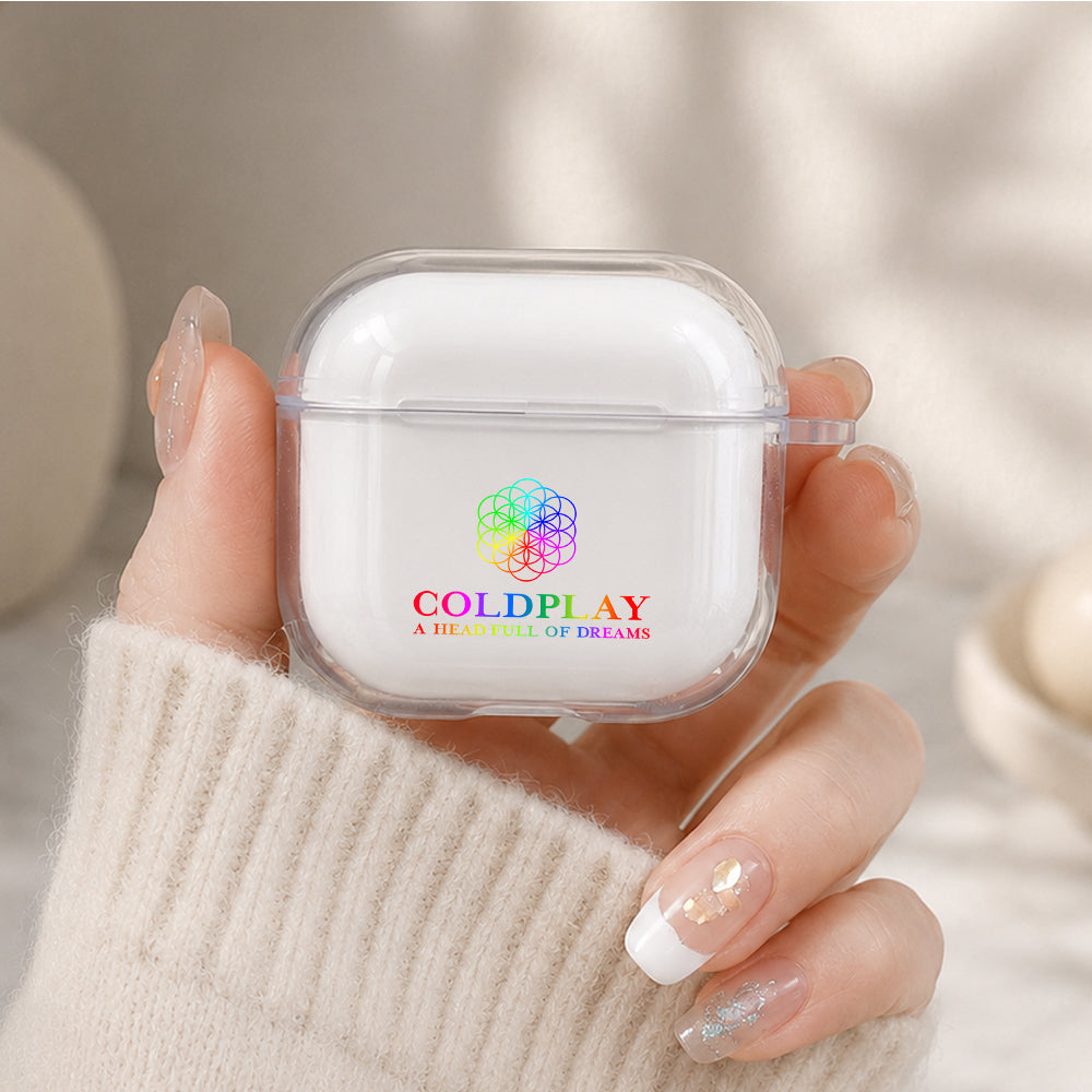 Coldplay Album Logo Protective Apple Airpods 4 Clear Case - Durable Clear Protection