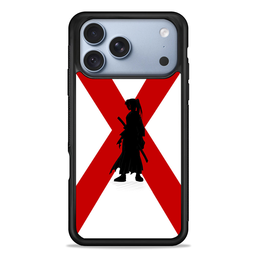 Samurai X Kenshin Silhouette iPhone 18 Pro Case - iPhone 18 Pro Silicone Case