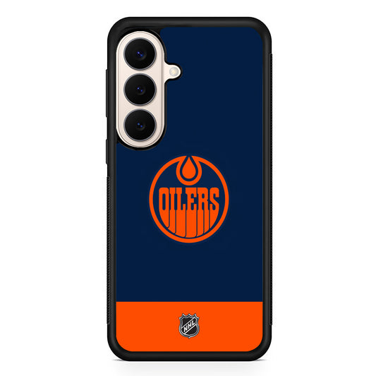 NHL Edmonton Oilers Navy Samsung Galaxy S26 Case | Durable Protective Rubber Cover