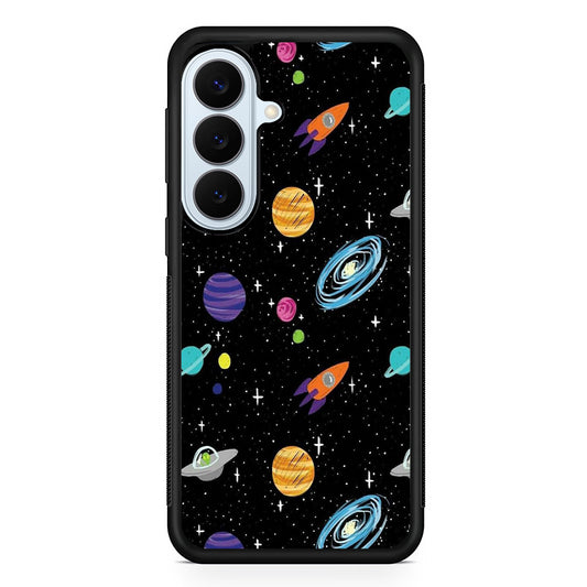 Space Pattern 003 Samsung Galaxy S26 Plus Case | Slim Protective Rubber Cover