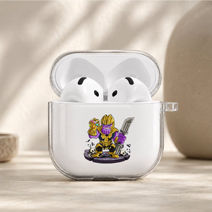 Thanos Chibi Version Protective Apple Airpods 4 Clear Case - Durable Clear Protection