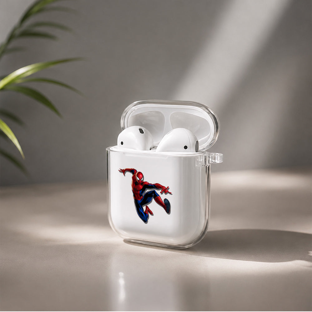 Spiderman Jump Style Protective Clear Case Cover For Apple Airpods | Soft Silicone AirPods 1 / 2 Case | Protective Cover