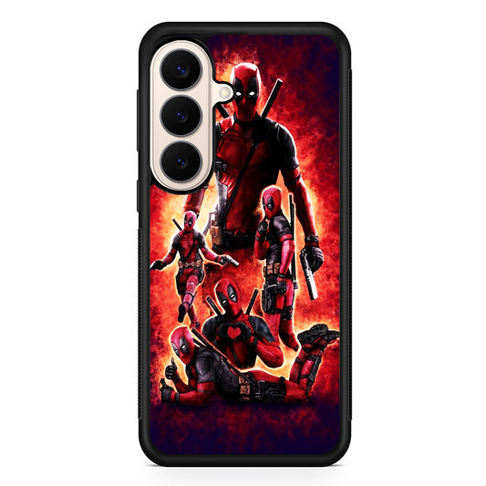 Deadpool On Fire Samsung Galaxy S26 Case | Durable Protective Rubber Cover