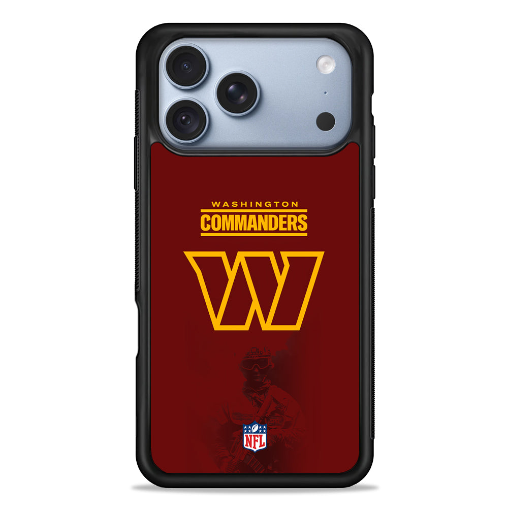 NFL Washington Commanders Maroon iPhone 18 Pro Case - iPhone 18 Pro Silicone Case