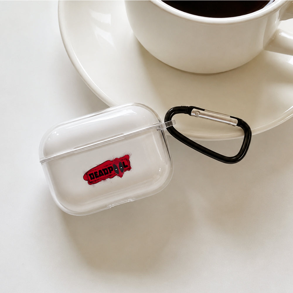 Deadpool Splash Red Protective Apple AirPods Pro 3 Clear Case | Shockproof Cover