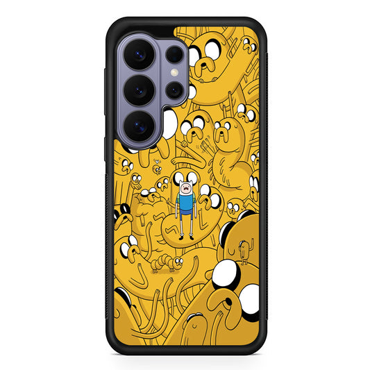 Finn and Jake Doodle Samsung Galaxy S26 Ultra Case | Protective Rubber Cover