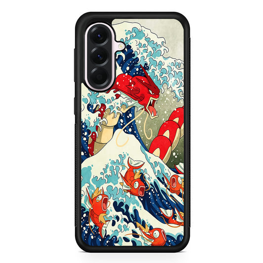 The Great Wave Gyarados Samsung Galaxy A56 Case | Samsung Galaxy A56 Protective Rubber Case