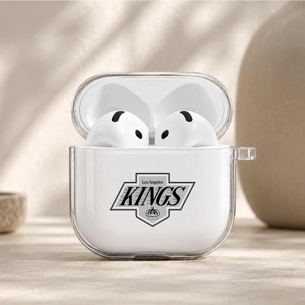 NHL Los Angeles Kings Logo Protective Apple Airpods 4 Clear Case - Durable Clear Protection