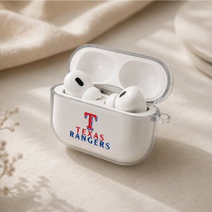 MLB Texas Rangers Symbol Protective Apple AirPods Pro 3 Clear Case | Shockproof Cover