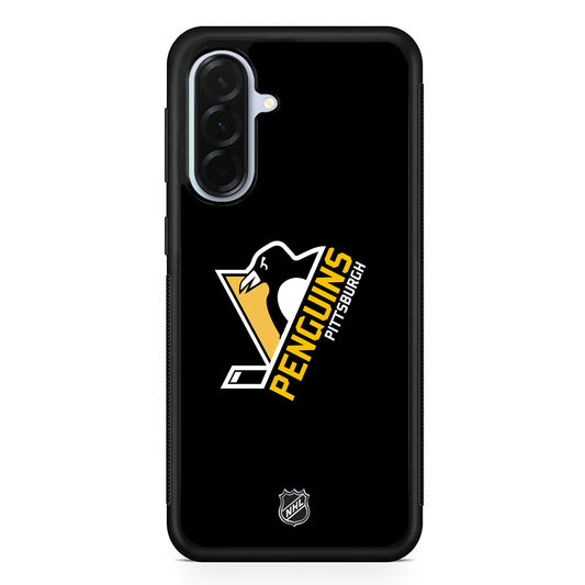 NHL Pittsburgh Penguins Black Samsung Galaxy A36 Case | Durable Samsung Galaxy A36 Protective Case