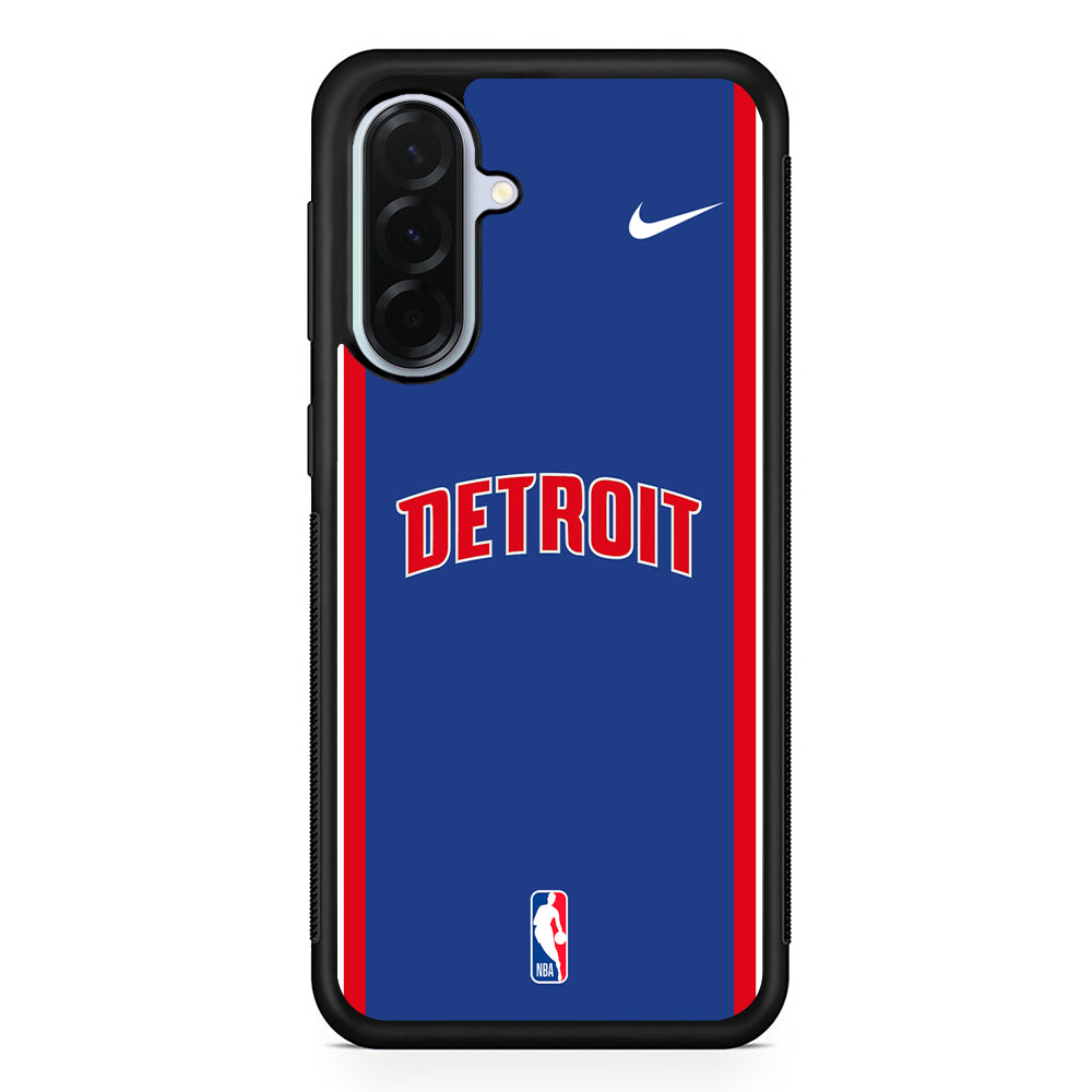 NBA Detroit Pistons Blue Nike Samsung Galaxy A36 Case | Durable Samsung Galaxy A36 Protective Case