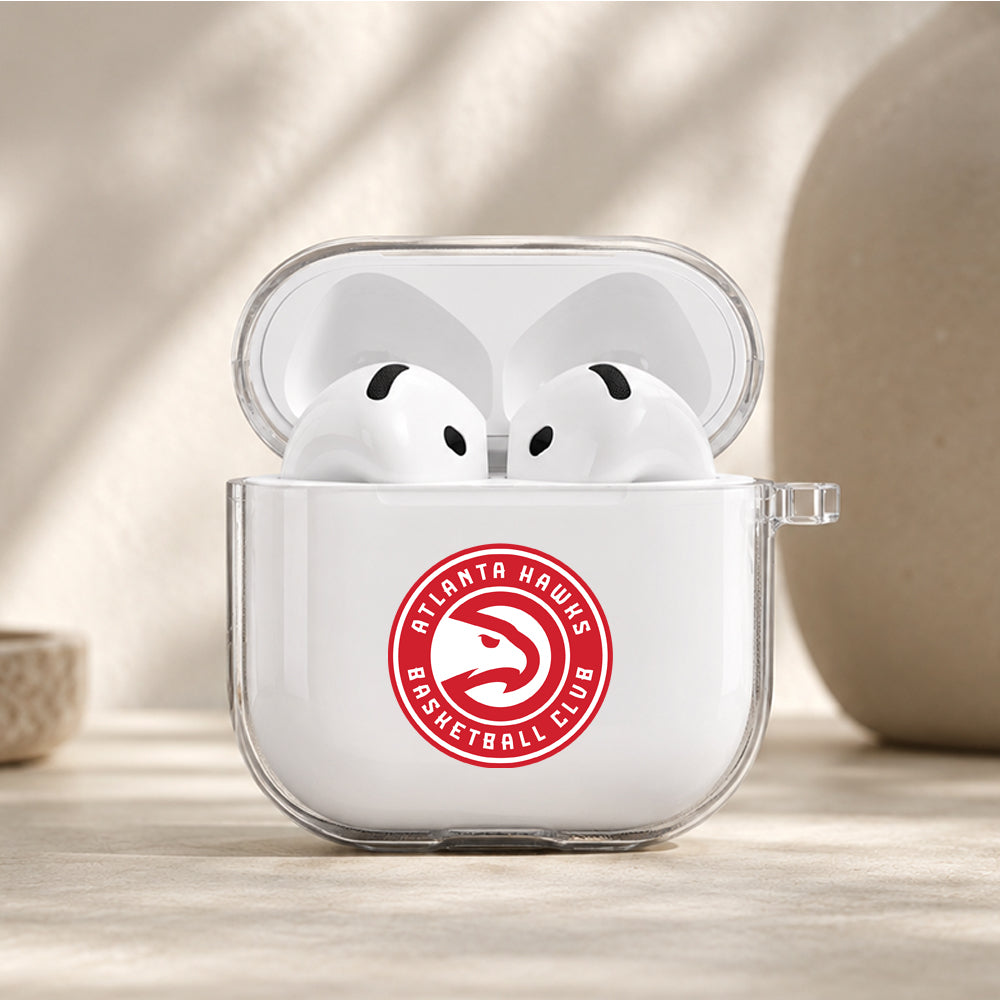 NBA Atlanta Hawks Logo Protective Apple Airpods 4 Clear Case - Durable Clear Protection
