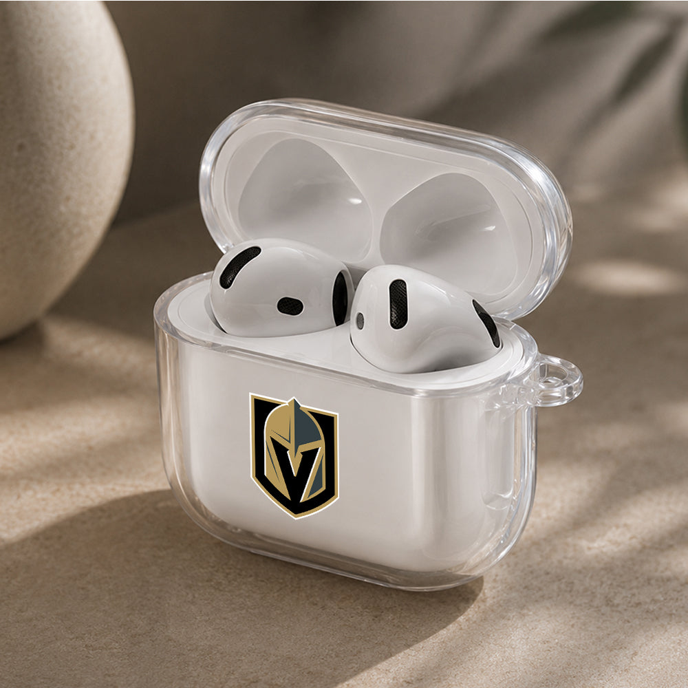 NHL Vegas Golden Knights Logo Protective Apple Airpods 4 Clear Case - Durable Clear Protection
