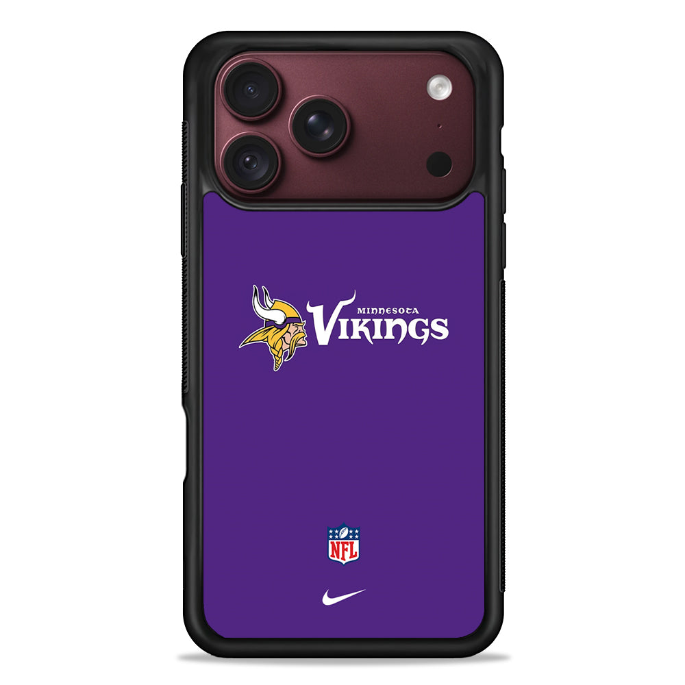 NFL Minnesota Vikings Purple Nike iPhone 18 Pro Max Case – Slim Silicone Protective Cover