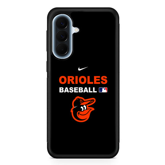 MLB Baltimore Orioles Black Nike Samsung Galaxy A57 Case | Slim Samsung Galaxy A57 Protective Case